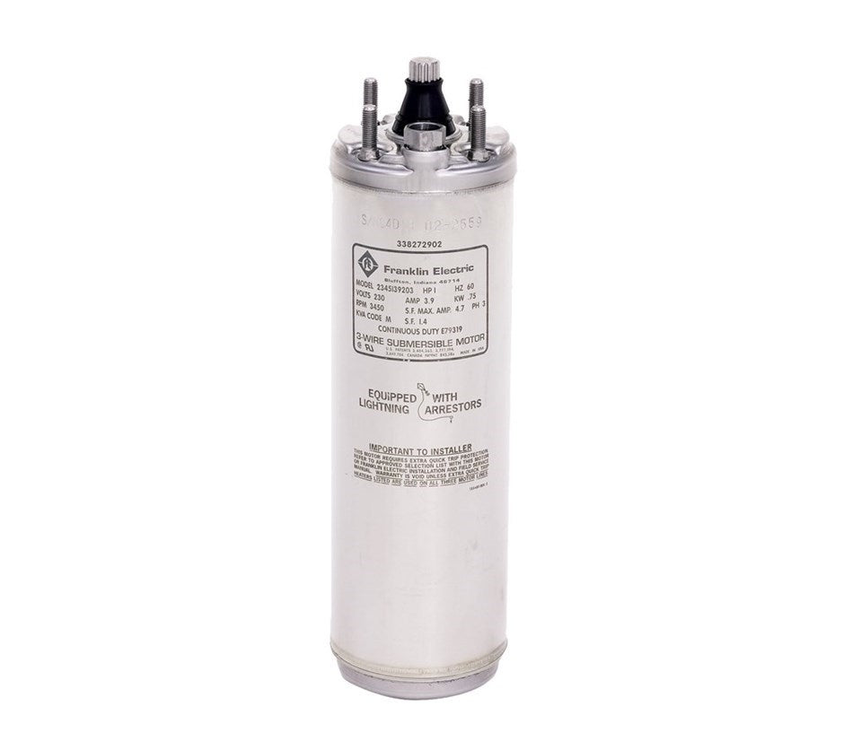 Franklin Electric 2445059004S - 4 Inch Submersible Well Motor - 2 Wire - 1/2 HP - 230 V