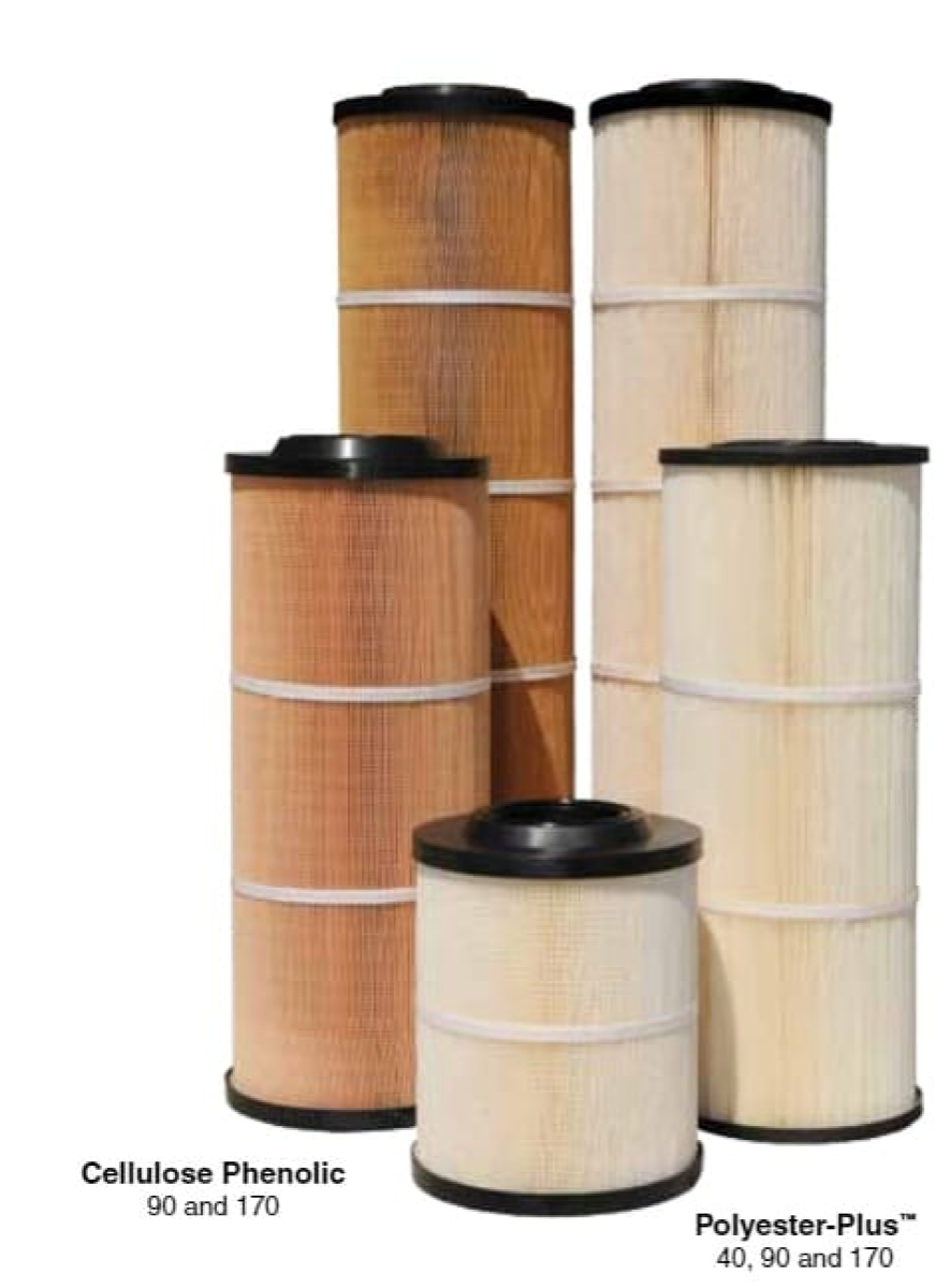 Harmsco Premium Hurricane High-Temp Cellulose Phenolic Pleated Filter Cartridge - Model 90 - Micron 5 - HC/90-5HT