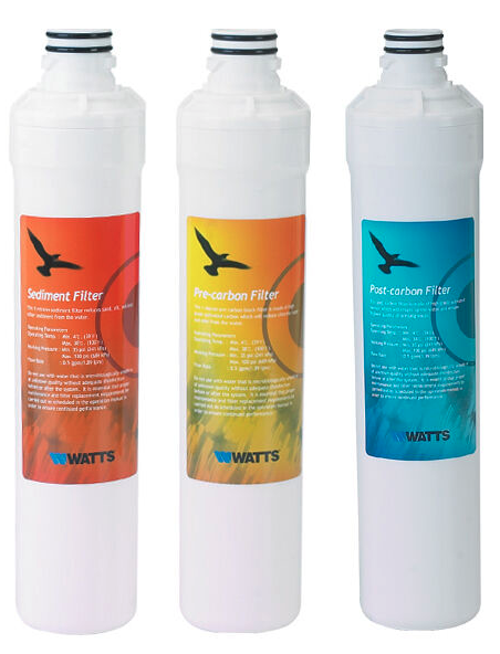 Watts WQC4RO11-50 Quick Change - 50 GPD - 3/4 Replacement Filters - (No RO Membrane)