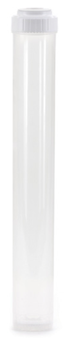 Hydronix EC Series Empty Refillable Cartridges (2.5x20 inch) - Clear - Full Flow - EC-2520C