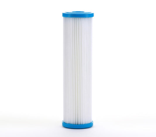 Hydronix Pleated Sediment Water Filter - 10 Micron - 2-1/2 x 9-7/8 inch - SPC-25-1010