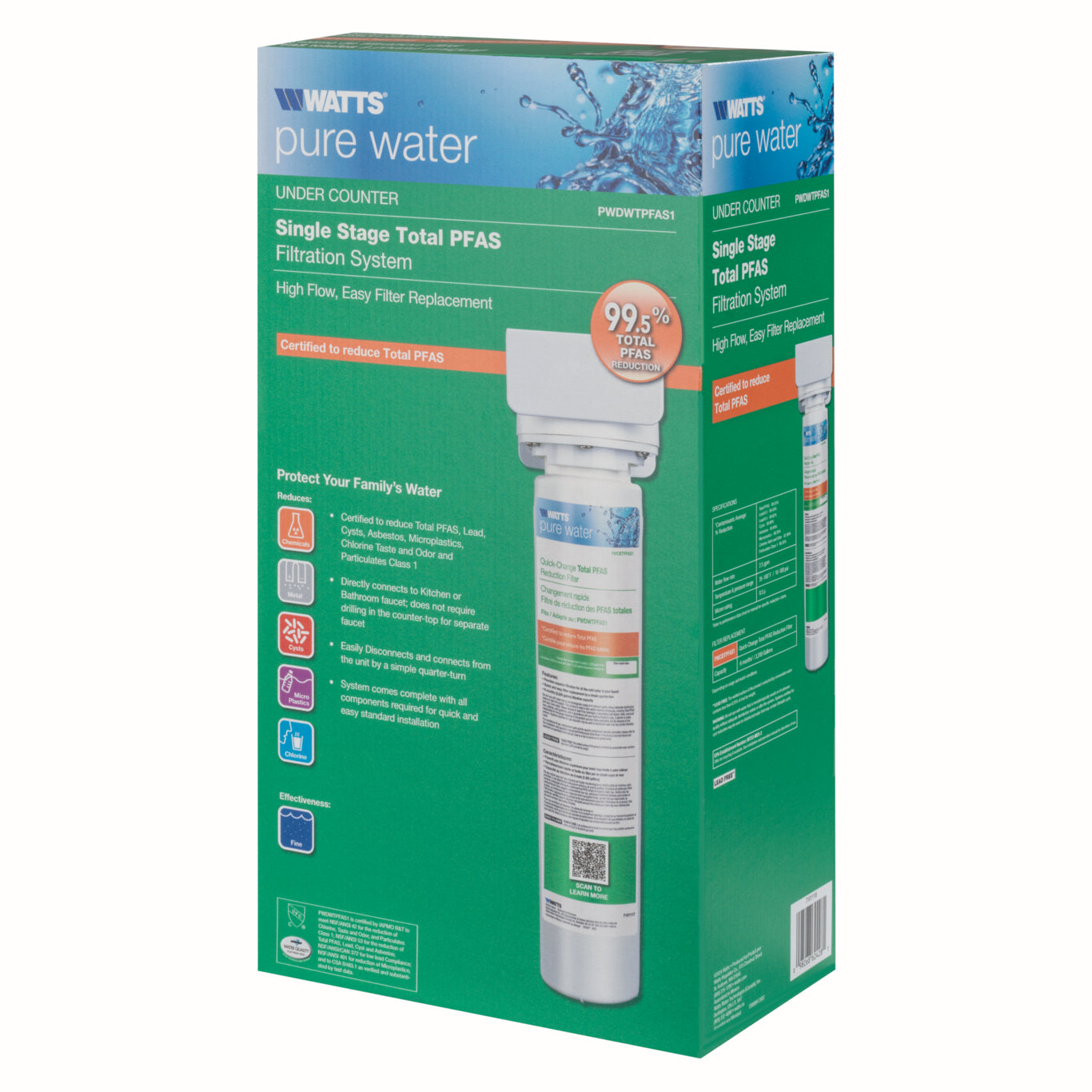 Watts PFAS Water Filtration System – Complete Kit