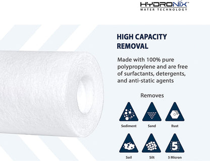 Hydronix SDC-25-10-0.5 - Melt Blown Filter Cartridges - 0.5 micron - 2-1/2 x 9-7/8 inch