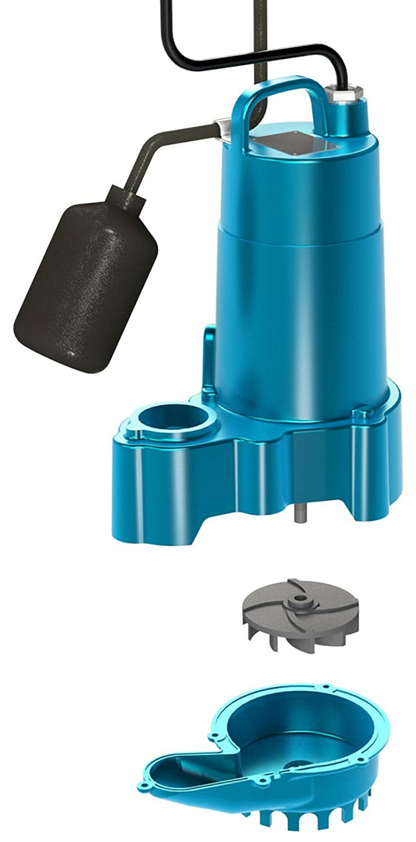 Barnes Pump SP33AX, Residential Sump Pump and Float, Dewatering and Plumbing, 1/3 HP - 120 Volts - 1 Phase - 50 GPM  1.5 inch NPT