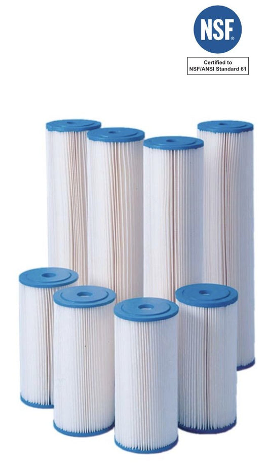 Harmsco WB-HB-20-0.35W Calypso Blue Pleated Filter Cartridge - WaterBetter Series - 4-1/2 x 20 - 0.35 Micron