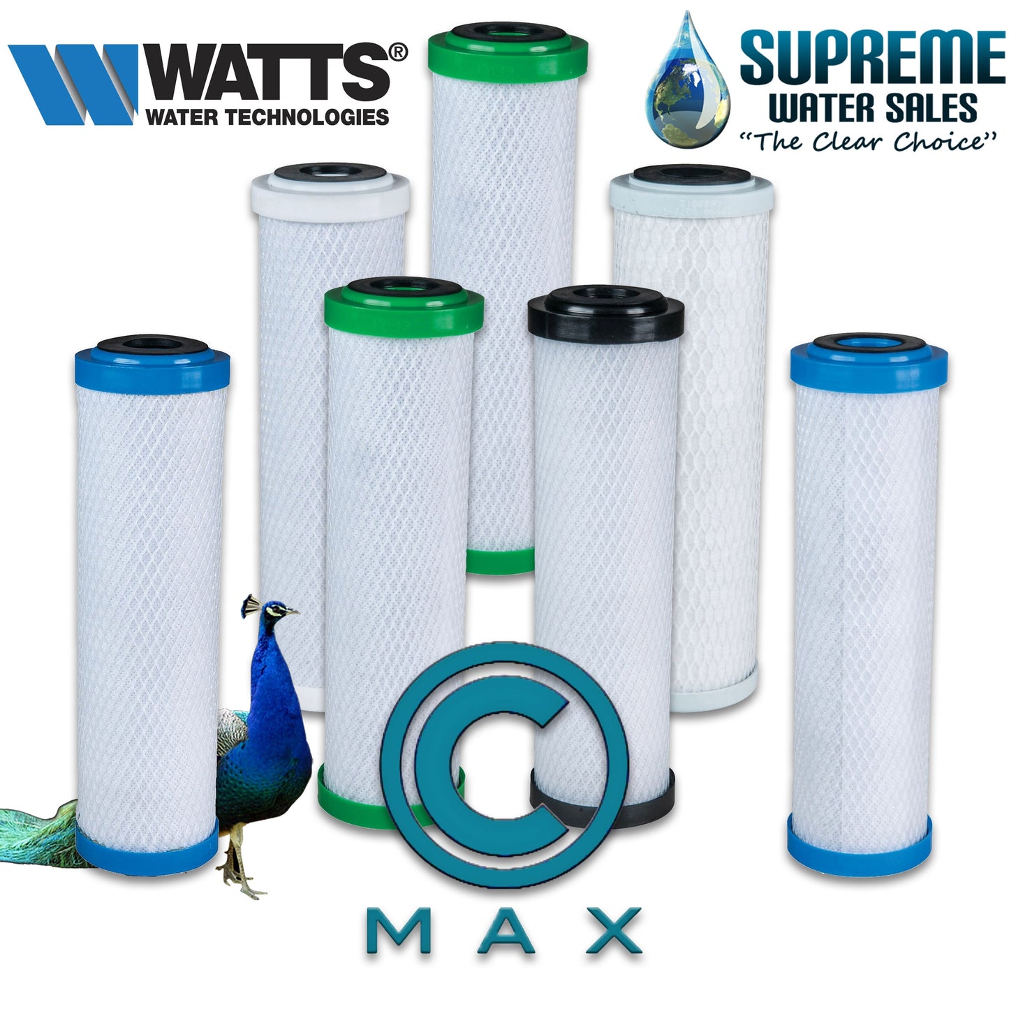 Watts C-Max MAXETW-FF975 - Carbon Block Filter Cartridge - 4-5/8 x 9-3/4 - Full Flow
