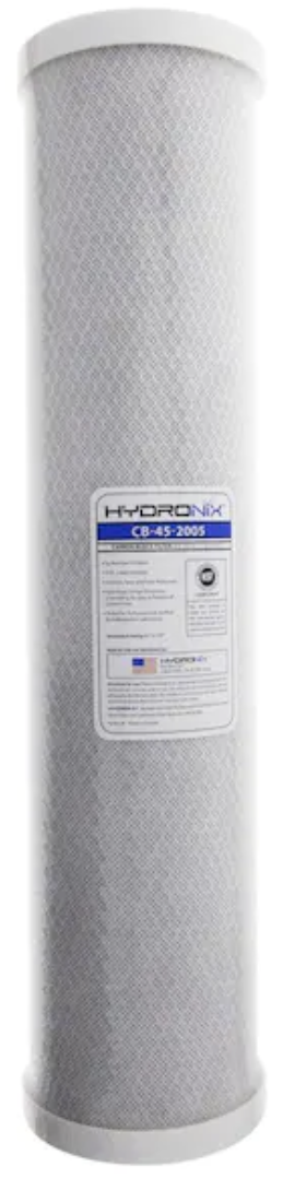 Hydronix Carbon Block Filter - 1 micron - 4-1/2 x 20 - CB-45-2001
