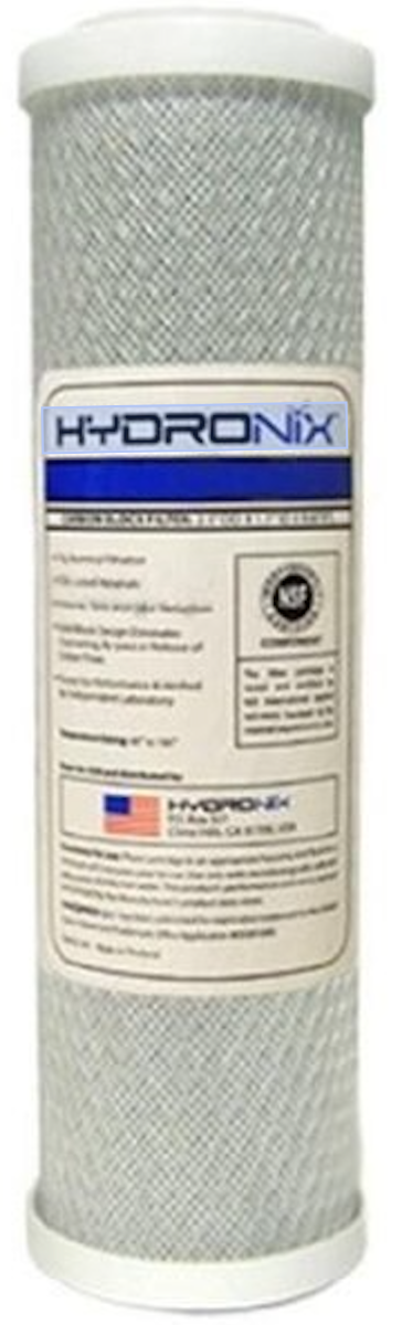 Hydronix Carbon Block Filter - 1 micron - 2-1/2 x 9-7/8 - CB-25-1001