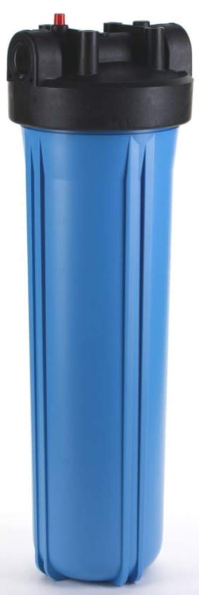 Hydronix Water - HF5 Series - Blue Filter Housing W/Pressure Relief -  2.5 x 20 inch - 3/4 inch Ports