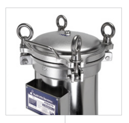 Hydroscientic 1008 GPM Stainless Steel Swing Bolt 36-Filter Jumbo 40 inch Filter Housing - MRH-3640-6FL