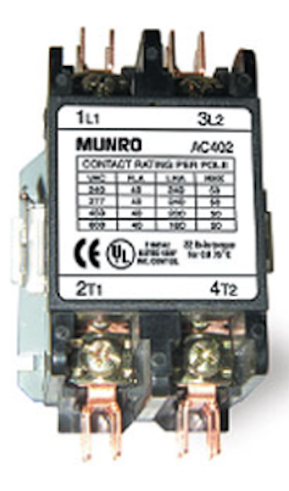Munro Contactor - 2-Pole 40-amp Relay - ELRELAY3F