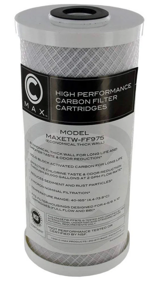Watts C-Max MAXETW-FF975 - Carbon Block Filter Cartridge - 4-5/8 x 9-3/4 - Full Flow