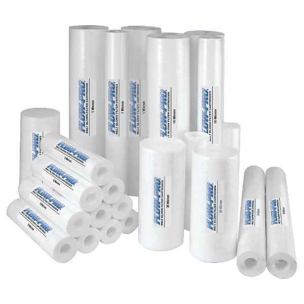 Watts Flow-Pro FPMBG-20-975 Melt Blown Sediment Filter Cartridges - 20 micron - 2-1/2 x 9-3/4 - Grooved